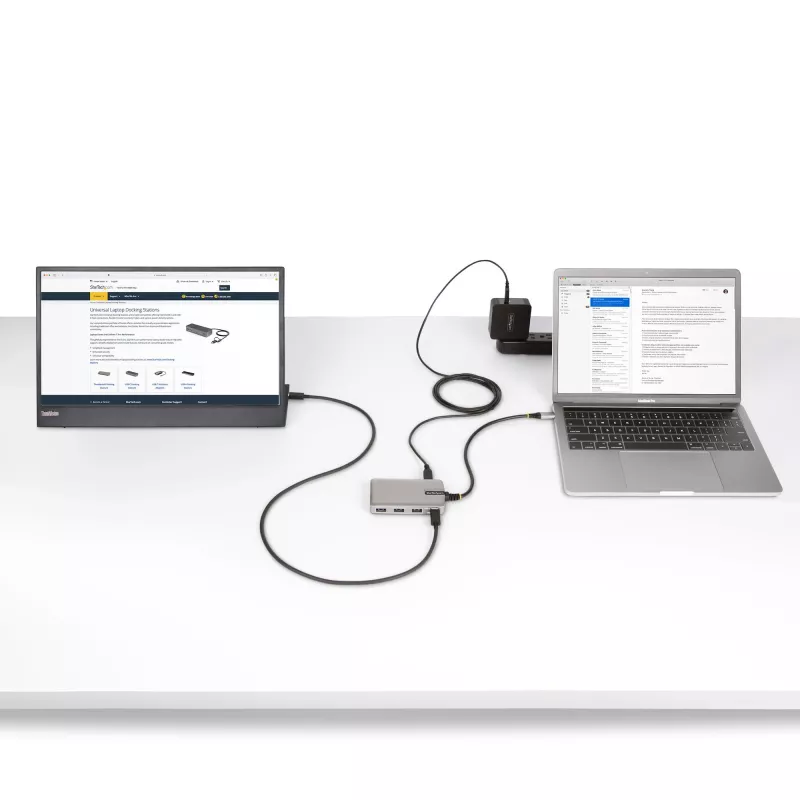 StarTech.com 4 prievadų USB-C šakotuvas su USB-C DP Alt Mode vaizdo išvestimi 4K 60Hz - 3x USB-A, 1x USB Type-C, 100W Power Delivery perdavimas, USB 3.2 10Gbps, 30cm kabelis, nešiojamas USB šakotuvas