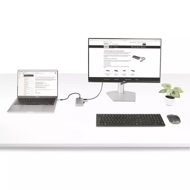 StarTech.com 4 prievadų USB-C šakotuvas su USB-C DP Alt Mode vaizdo išvestimi 4K 60Hz - 3x USB-A, 1x USB Type-C, 100W Power Delivery perdavimas, USB 3.2 10Gbps, 30cm kabelis, nešiojamas USB šakotuvas