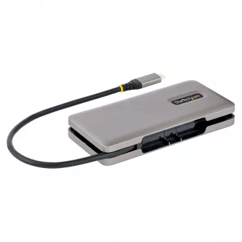 StarTech.com 4 prievadų USB-C šakotuvas – 1x USB-A ir 3x USB-C – USB 3.2 Gen 2 (10Gbps) – maitinamas iš magistralės – su 32 cm apvyniojamu kabeliu