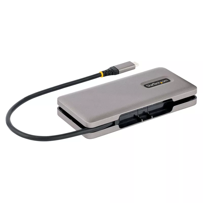 StarTech.com 4 prievadų USB-C šakotuvas – 1x USB-A ir 3x USB-C – USB 3.2 Gen 2 (10Gbps) – maitinamas iš magistralės – su 32 cm apvyniojamu kabeliu