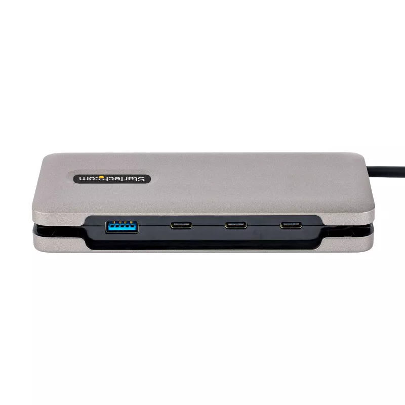 StarTech.com 4 prievadų USB-C šakotuvas – 1x USB-A ir 3x USB-C – USB 3.2 Gen 2 (10Gbps) – maitinamas iš magistralės – su 32 cm apvyniojamu kabeliu