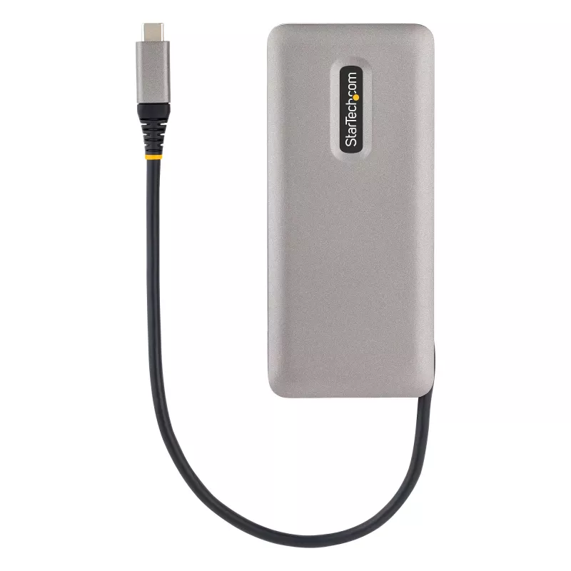 StarTech.com 4 prievadų USB-C šakotuvas – 1x USB-A ir 3x USB-C – USB 3.2 Gen 2 (10Gbps) – maitinamas iš magistralės – su 32 cm apvyniojamu kabeliu