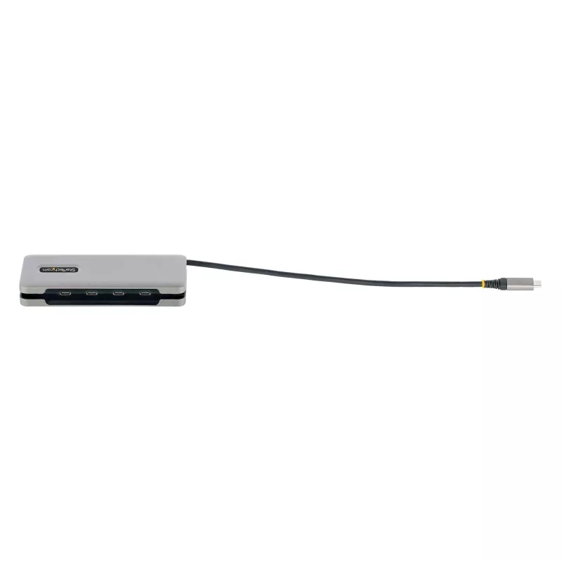 StarTech.com HB31CM4CPD3 USB-C šakotuvas su 4 prievadais: 4x USB-C, USB 3.2 Gen 2 10 Gbps, 100 W Power Delivery perdavimas, 25 cm (9,8 col.) laidas