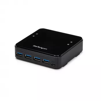 StarTech.com USB 3.0 jungiklis 4 į 4, 5 Gbit/s, Micro-USB Type-B, juodas