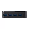 StarTech.com USB 3.0 jungiklis 4 į 4, 5 Gbit/s, Micro-USB Type-B, juodas