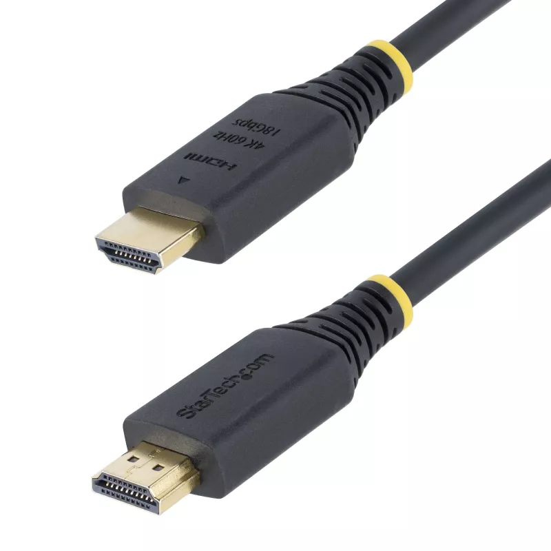 StarTech.com 1m Premium sertifikuotas HDMI 2.0 laidas, 4K 60Hz/1440p 144Hz, HDR10/HDCP 2.2/ARC, 18Gbps, UHD, TPE apvalkalas