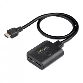 StarTech.com 2 prievadų HDMI skirstytuvas, 4K 60Hz HDMI 2.0, 1 į 2 iš, HDR/HDCP, įmontuotas 50 cm HDMI kabelis