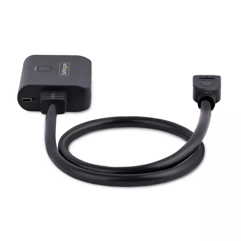 StarTech.com 2 prievadų HDMI skirstytuvas, 4K 60Hz HDMI 2.0, 1 į 2 iš, HDR/HDCP, įmontuotas 50 cm HDMI kabelis