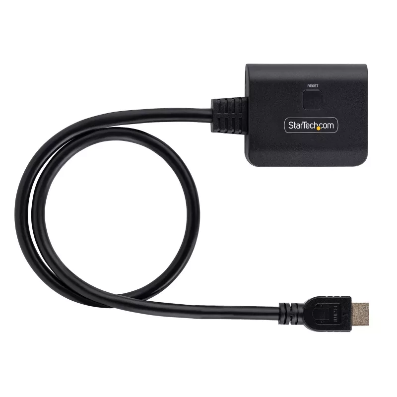 StarTech.com 2 prievadų HDMI skirstytuvas, 4K 60Hz HDMI 2.0, 1 į 2 iš, HDR/HDCP, įmontuotas 50 cm HDMI kabelis