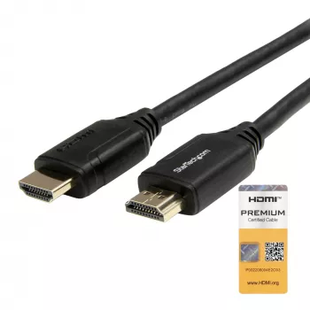 StarTech.com 1m Premium sertifikuotas HDMI 2.0 kabelis su Ethernet – didelės spartos Ultra HD 4K 60Hz HDR10 – HDMI laidas (kištukai) UHD monitoriams, televizoriams