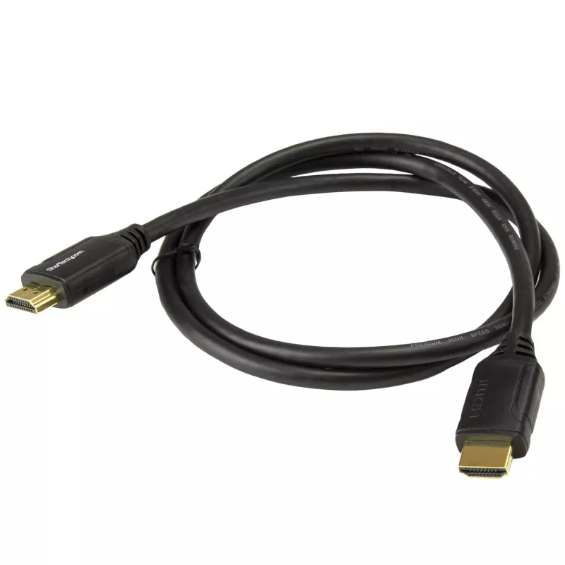 StarTech.com 1m Premium sertifikuotas HDMI 2.0 kabelis su Ethernet – didelės spartos Ultra HD 4K 60Hz HDR10 – HDMI laidas (kištukai) UHD monitoriams, televizoriams