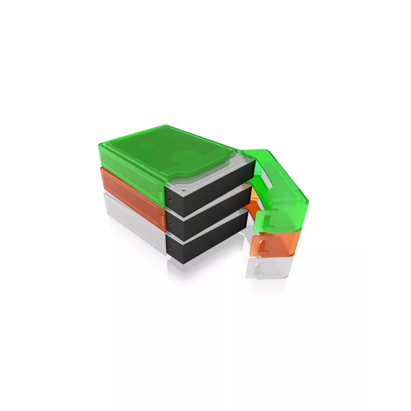 ICY BOX IB-AC602b-6 Dėklas laikymui Plastikinis Mėlyna, Žalia, Pilka, Oranžinė, Raudona, Balta