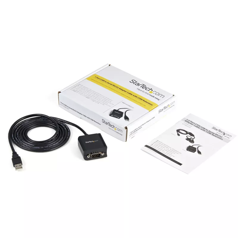 StarTech.com 1 prievado FTDI USB į RS232 serijinį adapterį laidas su COM išlaikymu