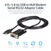 StarTech.com 6ft (1,8 m) USB į RS232 nuoseklųjį adapterį, FTDI DB9, nulinį modemą, USB 2.0 - TAA