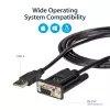 StarTech.com 6ft (1,8 m) USB į RS232 nuoseklųjį adapterį, FTDI DB9, nulinį modemą, USB 2.0 - TAA