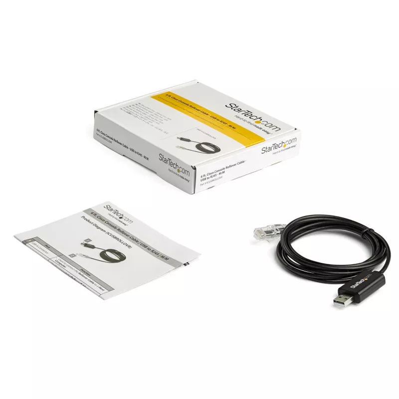 StarTech.com 1,8 m Cisco USB konsolės laidas – USB į RJ45