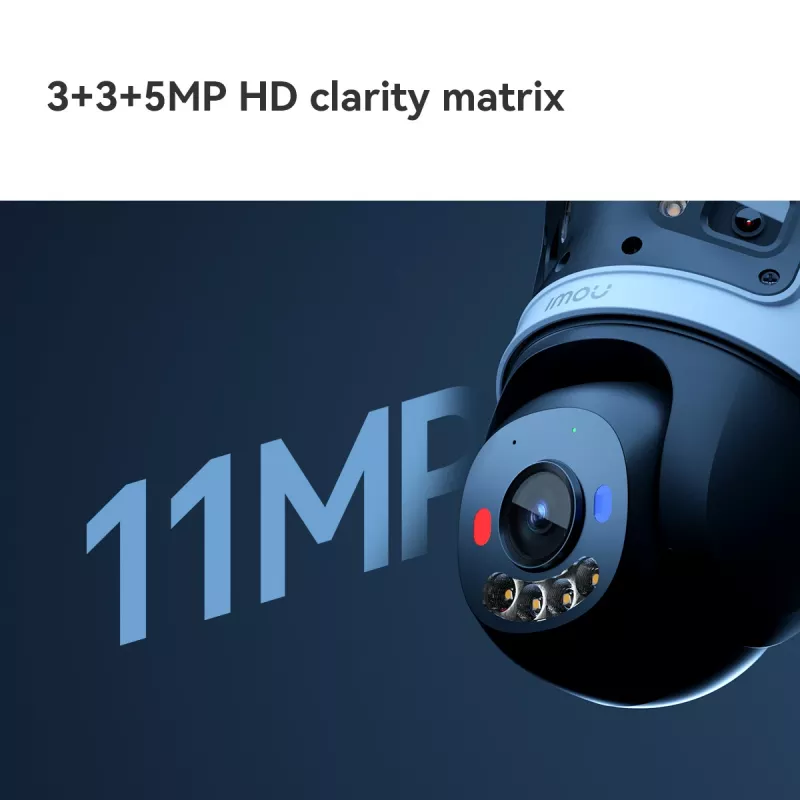 IP stebėjimo kamera IMOU Cruiser Triple IPC-S7UP-11M0WED — 2880×1620, 6 mm, 8× skaitmeninis priartinimas, laidinė ir belaidė, lauke, lubų/sienos montavimui