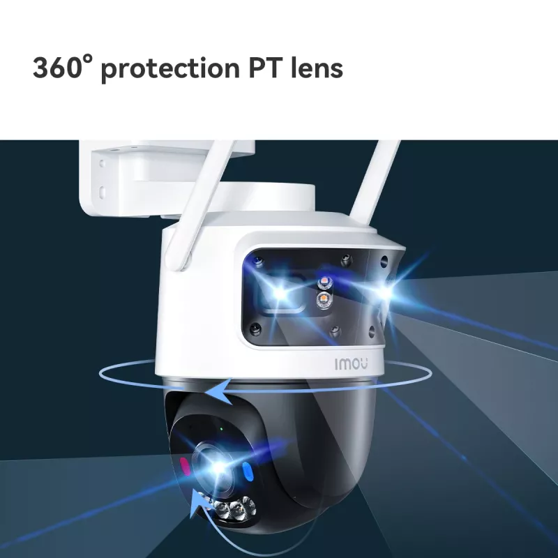 IP stebėjimo kamera IMOU Cruiser Triple IPC-S7UP-11M0WED — 2880×1620, 6 mm, 8× skaitmeninis priartinimas, laidinė ir belaidė, lauke, lubų/sienos montavimui
