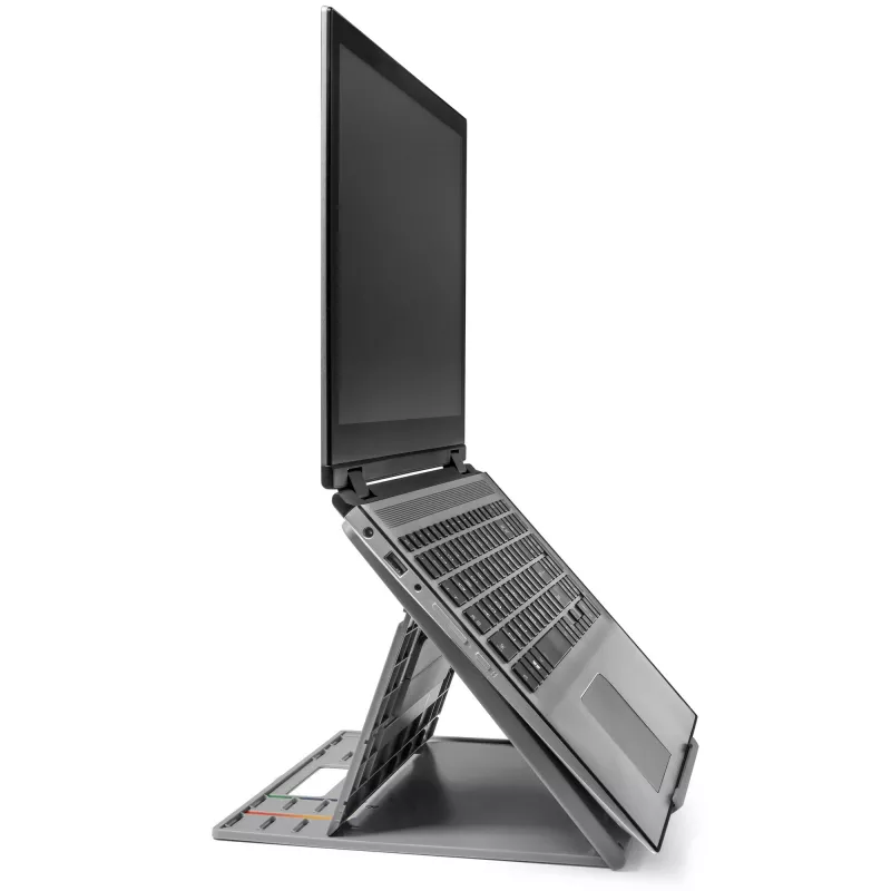 Kensington SmartFit Easy Riser Go reguliuojamas ergonomiškas nešiojamojo kompiuterio stovas su aušinimu, tinka iki 17 colių