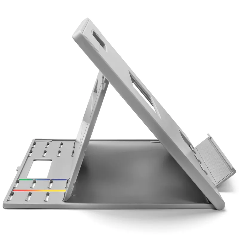 Kensington SmartFit Easy Riser Go reguliuojamas ergonomiškas nešiojamojo kompiuterio stovas su aušinimu, tinka iki 17 colių