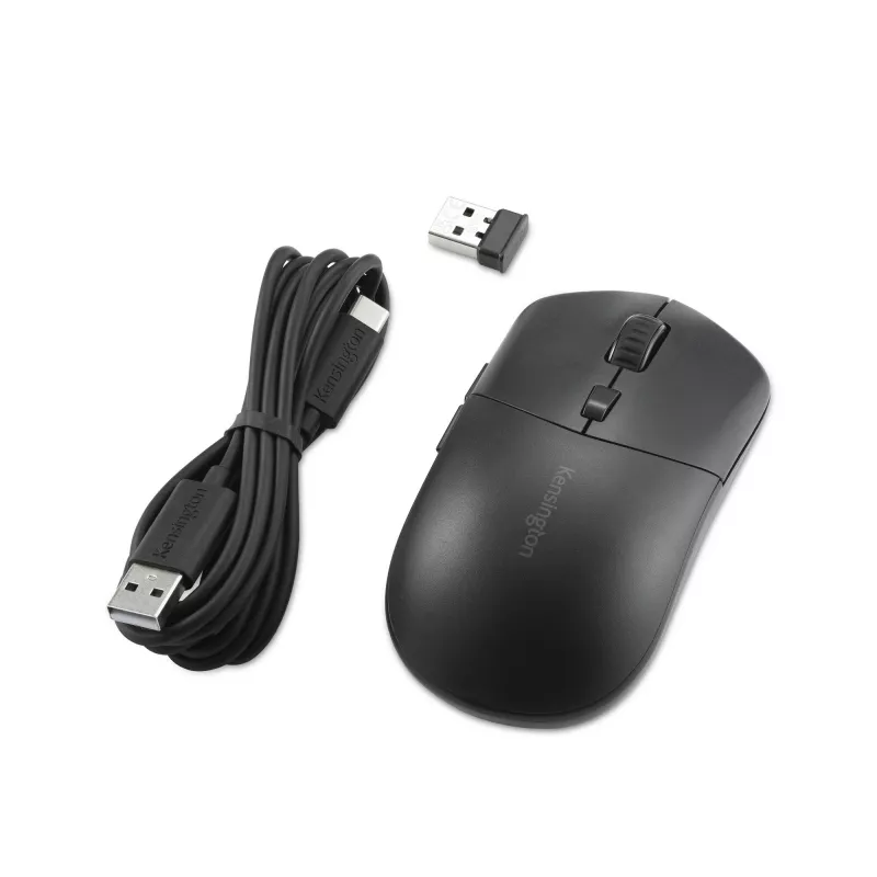 Kensington MY430 EQ įkraunama pelė, ambidekstrinė, optinė, RF belaidė + Bluetooth, 2400 DPI, juoda