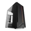 Kompiuterio korpusas KRUX Astro Cube Black – kubo dizainas, micro ATX/mini‑ITX, šoninis langas