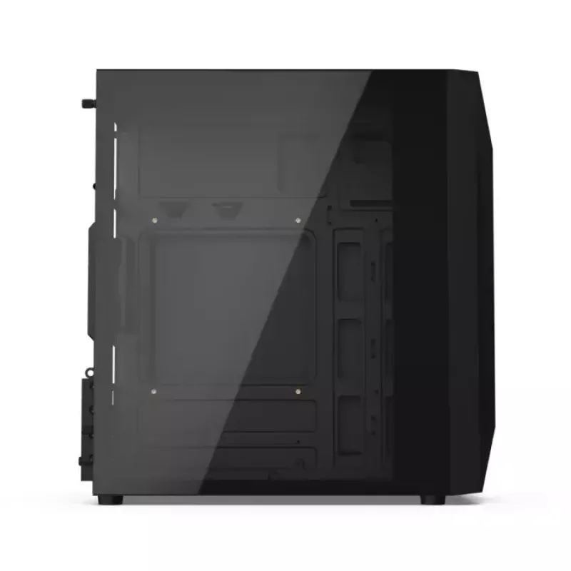 Kompiuterio korpusas KRUX Astro Cube Black – kubo dizainas, micro ATX/mini‑ITX, šoninis langas