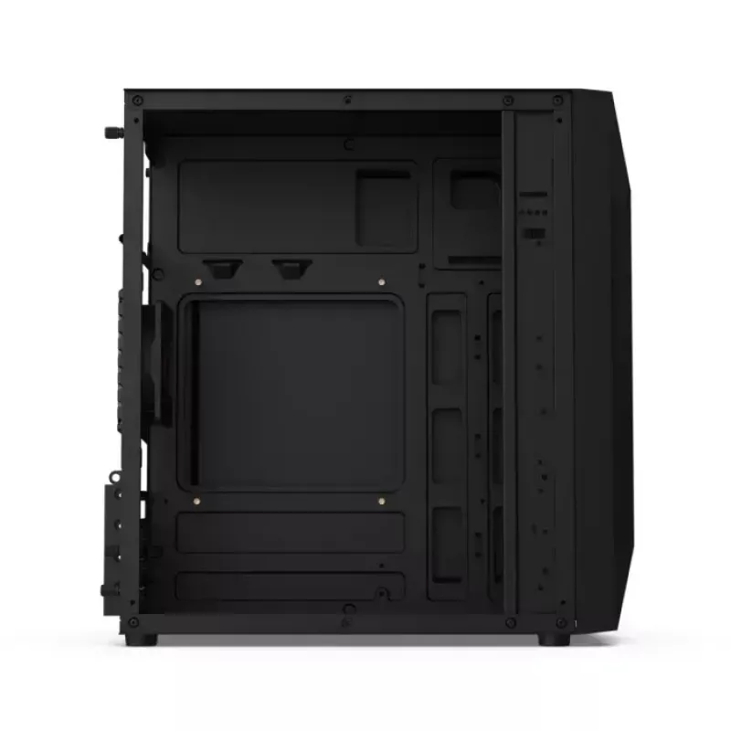 Kompiuterio korpusas KRUX Astro Cube Black – kubo dizainas, micro ATX/mini‑ITX, šoninis langas