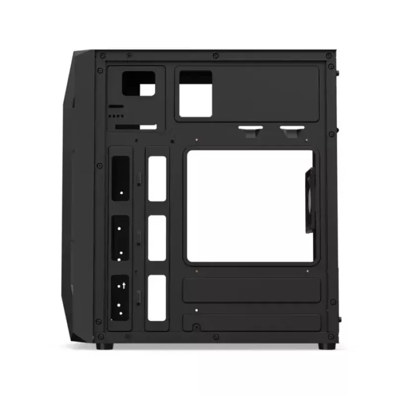 Kompiuterio korpusas KRUX Astro Cube Black – kubo dizainas, micro ATX/mini‑ITX, šoninis langas