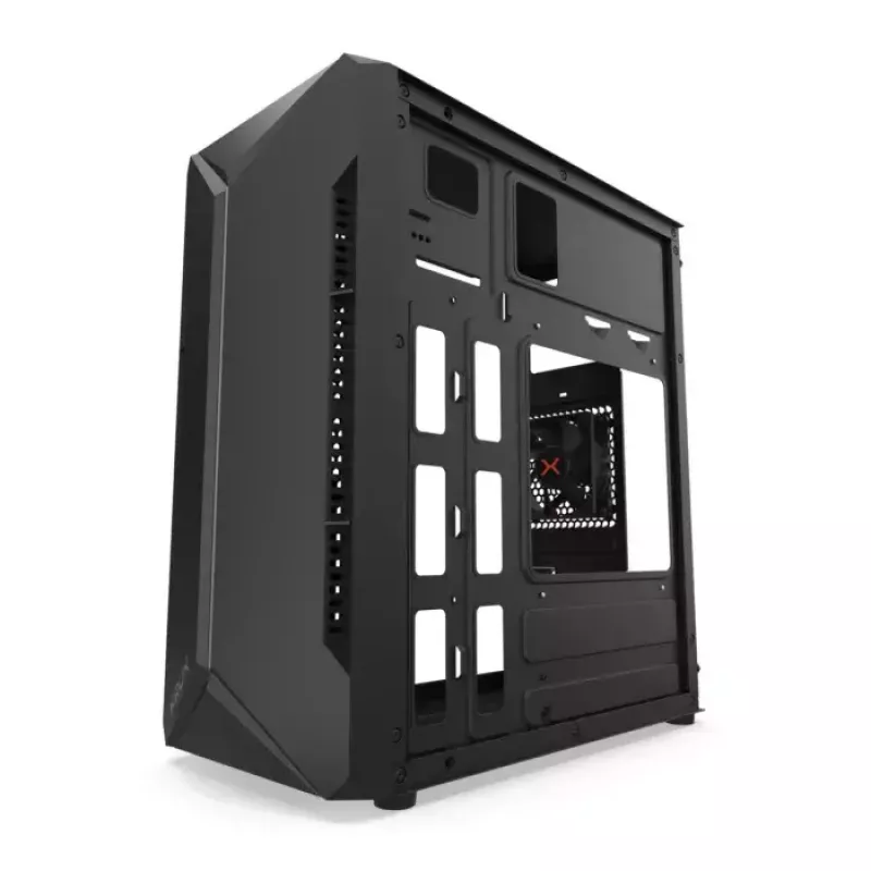Kompiuterio korpusas KRUX Astro Cube Black – kubo dizainas, micro ATX/mini‑ITX, šoninis langas