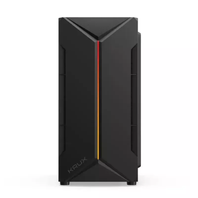 Kompiuterio korpusas KRUX Astro Cube Black – kubo dizainas, micro ATX/mini‑ITX, šoninis langas