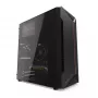 Kompiuterio korpusas KRUX Astro Cube Black – kubo dizainas, micro ATX/mini‑ITX, šoninis langas