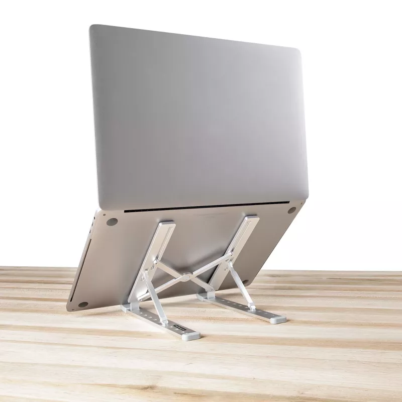 StarTech.com Sulankstomas nešiojamojo kompiuterio stovas, aukščio reguliavimas, ergonomiškas, ventiliuojamas aliuminio rėmas, laiko iki 10 kg, pakreipiamas, sulankstomas dizainas