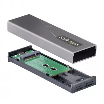StarTech.com USB-C 10Gbps išorinis M.2 NVMe/SATA SSD dėklas - be įrankių montuojamas aliumininis korpusas su USB-C ir USB-A laidais, tinka 2230/2242/2260/2280