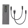 StarTech.com USB-C 10Gbps išorinis M.2 NVMe/SATA SSD dėklas - be įrankių montuojamas aliumininis korpusas su USB-C ir USB-A laidais, tinka 2230/2242/2260/2280