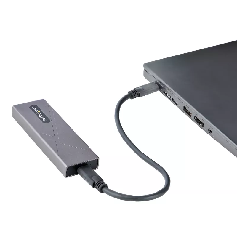 StarTech.com USB-C 10Gbps išorinis M.2 NVMe/SATA SSD dėklas - be įrankių montuojamas aliumininis korpusas su USB-C ir USB-A laidais, tinka 2230/2242/2260/2280