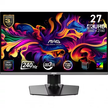 Monitorius MSI MAG 272UP QD-OLED X24, 67,3 cm (26,5 inch), 3840 x 2160, 4K Ultra HD, juodas