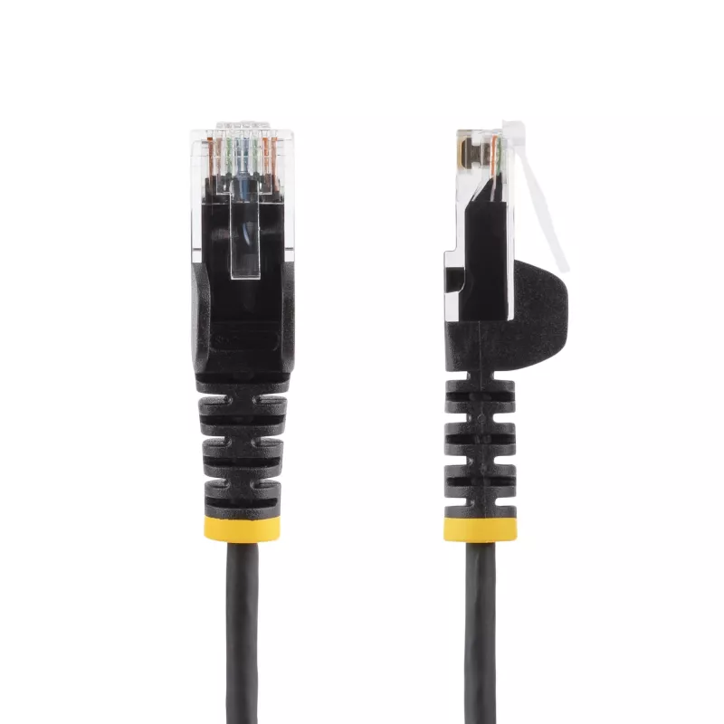StarTech.com 2 m CAT6 laidas – plonas – su apsaugotais RJ45 jungtimis – juodas
