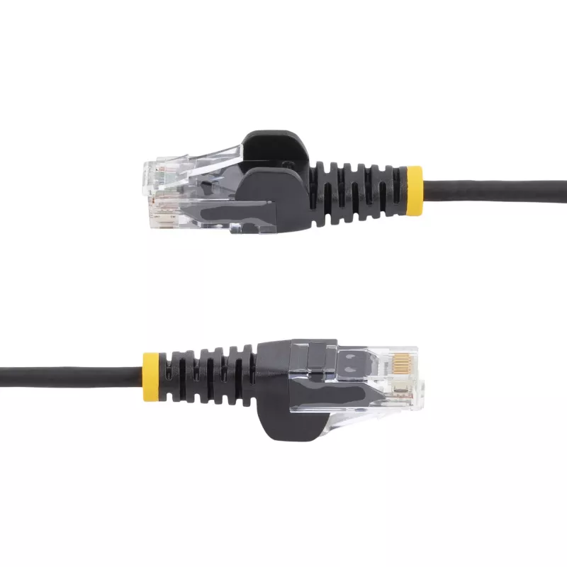 StarTech.com 2 m CAT6 laidas – plonas – su apsaugotais RJ45 jungtimis – juodas