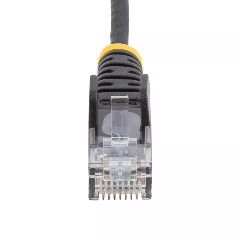 StarTech.com 2 m CAT6 laidas – plonas – su apsaugotais RJ45 jungtimis – juodas