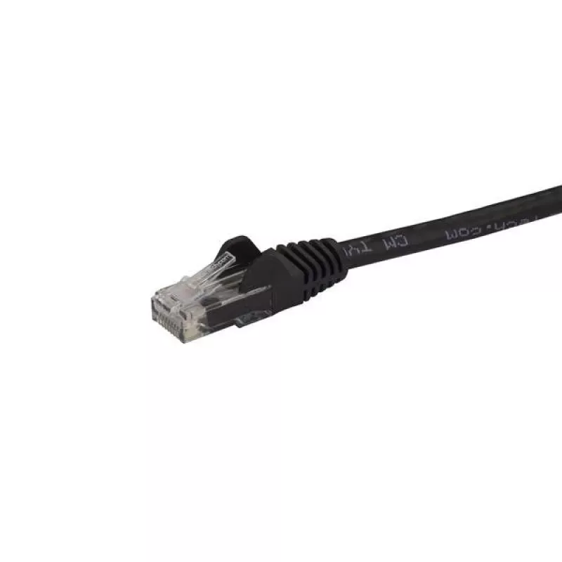 StarTech.com 50 cm CAT6 Ethernet kabelis - juodas CAT 6 Gigabit Ethernet laidas - 250 MHz 100 W PoE RJ45 UTP tinklo/jungiamasis laidas be užkabinimų su įtempimo mažinimu, individualiai išbandytas