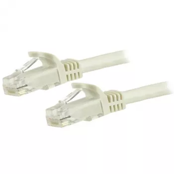 StarTech.com 5m CAT6 Ethernet kabelis - baltas CAT 6 Gigabit Ethernet laidas - 250MHz 100W PoE RJ45 UTP tinklo/pataisų laidas be užkliuvimų su įtempimo mažinimu, individualiai išbandytas