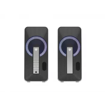 GENESIS Helium 100 BT RGB garsiakalbiai 10 W PC/Nešiojamam kompiuteriui Juoda, Sidabrinė 2.0 kanalai Bluetooth