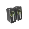 GENESIS Helium 100 BT RGB garsiakalbiai 10 W PC/Nešiojamam kompiuteriui Juoda, Sidabrinė 2.0 kanalai Bluetooth