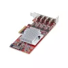 StarTech.com 4 prievadų USB Type-C PCIe kortelė, USB 3.2 10Gbps, USB-C PCI Express išplėtimo kortelė, 4 nepriklausomi USB valdikliai, Windows/Linux/macOS, TAA atitinkanti