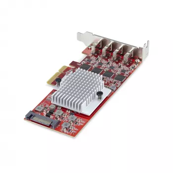 StarTech.com 4 prievadų USB Type-C PCIe kortelė, USB 3.2 10Gbps, USB-C PCI Express išplėtimo kortelė, 4 nepriklausomi USB valdikliai, Windows/Linux/macOS, TAA atitinkanti