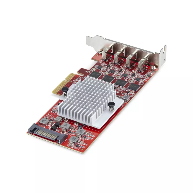 StarTech.com 4 prievadų USB Type-C PCIe kortelė, USB 3.2 10Gbps, USB-C PCI Express išplėtimo kortelė, 4 nepriklausomi USB valdikliai, Windows/Linux/macOS, TAA atitinkanti