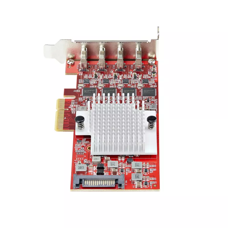 StarTech.com 4 prievadų USB Type-C PCIe kortelė, USB 3.2 10Gbps, USB-C PCI Express išplėtimo kortelė, 4 nepriklausomi USB valdikliai, Windows/Linux/macOS, TAA atitinkanti