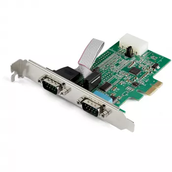StarTech.com 2 prievadų PCI Express RS232 nuosekliojo ryšio adapterio kortelė - PCIe RS232 valdiklis - PCIe į dvigubą nuoseklųjį DB9 - 16950 UART - plėtinio kortelė - Windows ir Linux