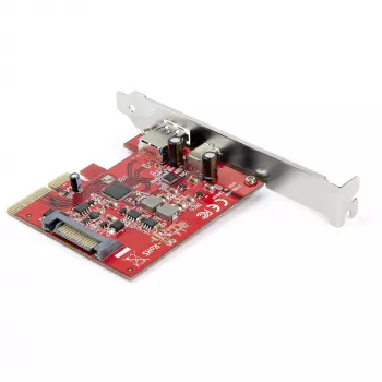 „StarTech.com“ 2 prievadų 10Gbps USB-A ir USB-C PCIe kortelė – USB 3.1 Gen 2 PCI Express valdiklio adapteris – USB 3.2 Gen 2x1 PCIe plėtimosi kortelė – Windows, macOS, Linux
